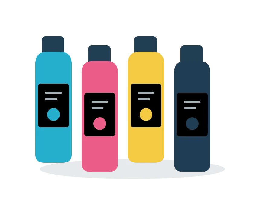 Encres de sublimation CMJN — illustration