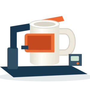 Presse à mugs — illustration